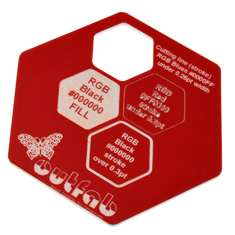 Two Color Red/White Acrylic</h1><p>thickness ≈ 1/16"<p>includes laser cutting, material, & US shipping</p>