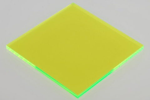 Transparent Fluorescent Green Acrylic</h1><p>thickness ≈ 1/8"<p>includes laser cutting, material, & US shipping</p>