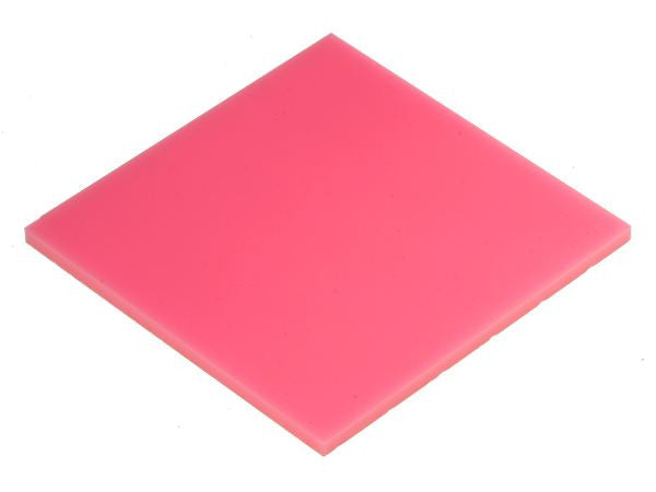 Solid Neon Pink Acrylic includes laser cutting, material